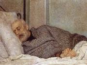 Sylvestro Lega Giuseppe Mazzini on his Death Bed oil on canvas